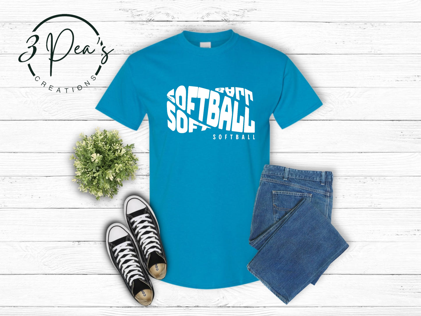 Softball Twisted (Black or White)