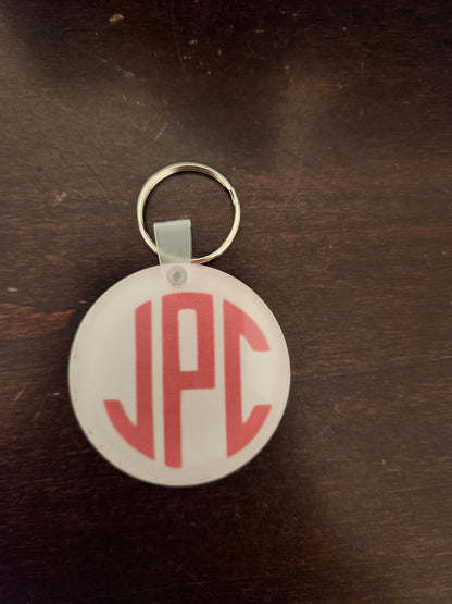 Monogram/Logo 2" Circle Keyring/Bag Tag