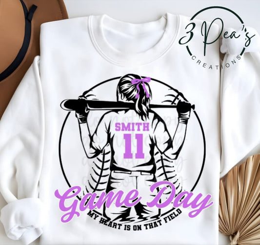 Custom Ponytail Softball Player