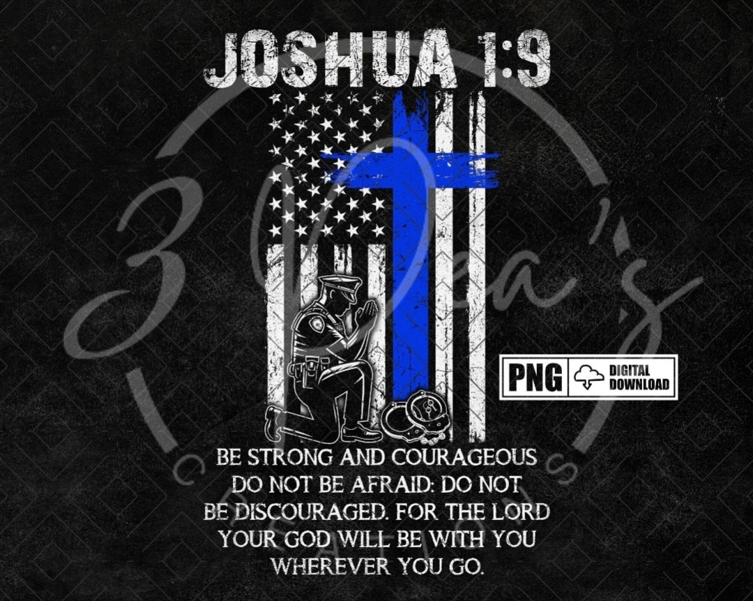 Police Flag Joshua 1:9 (E)