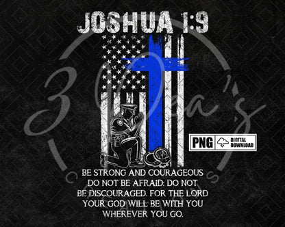 Police Flag Joshua 1:9 (E)