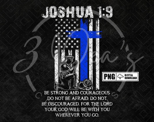 Police Flag Joshua 1:9 (E)