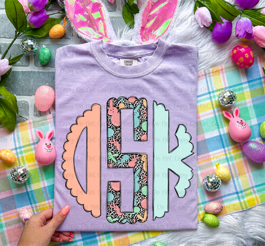 Peeps Coral & Mint Monogram (OC)